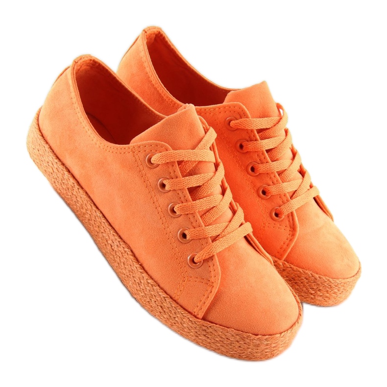 Espadrilky plné barvy oranžové K1830201 Naranja pomerančový 2