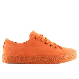 Espadrilky plné barvy oranžové K1830201 Naranja pomerančový 1