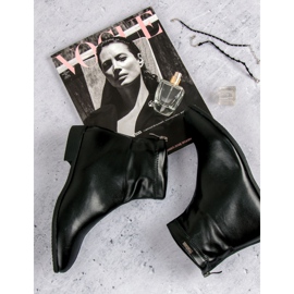 Černé kotníkové boty na zip černý 1