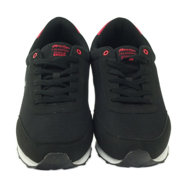 American Club ADI sportovní jogging American 1756 černá černý červený 4