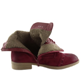 Šněrovací boty W312 Víno vínová červené 1