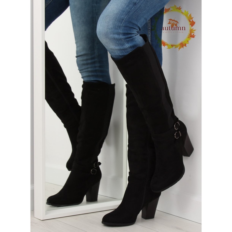 Černé vysoké podpatky 103-GG černé černá 1