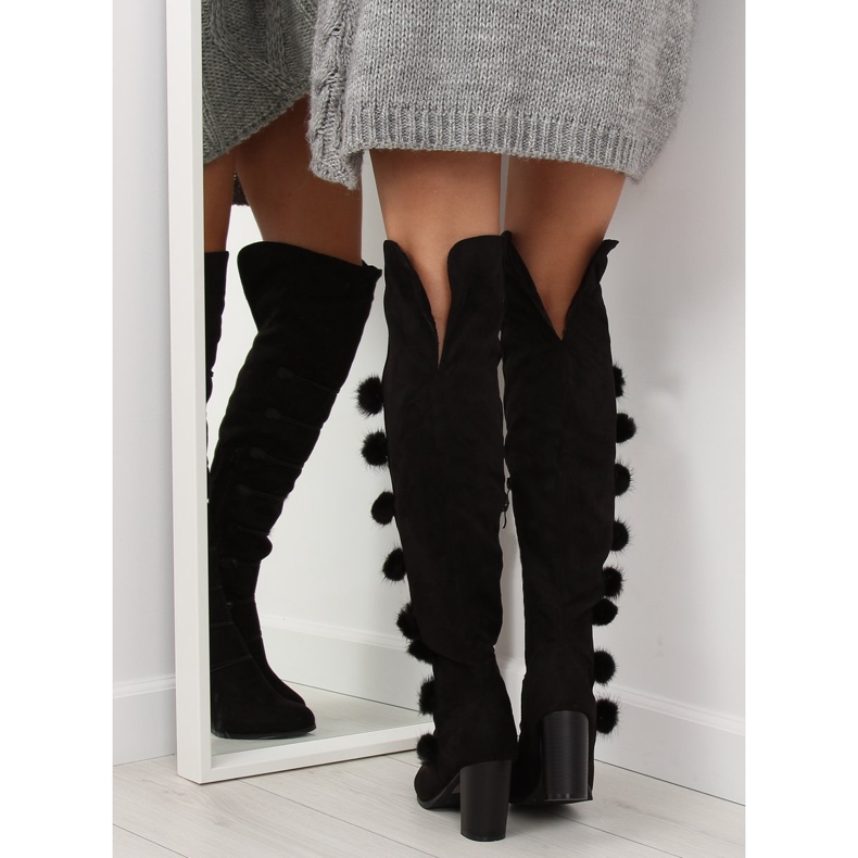 Černé boty mušketýr FC-H115 černé černá 2