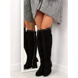 Černé mušketýrské boty FC-H101 černá 2