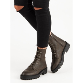 Corina Stylové pracovní boty zelený 2