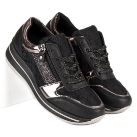 Kayla Stylové dámské tenisky černý 1