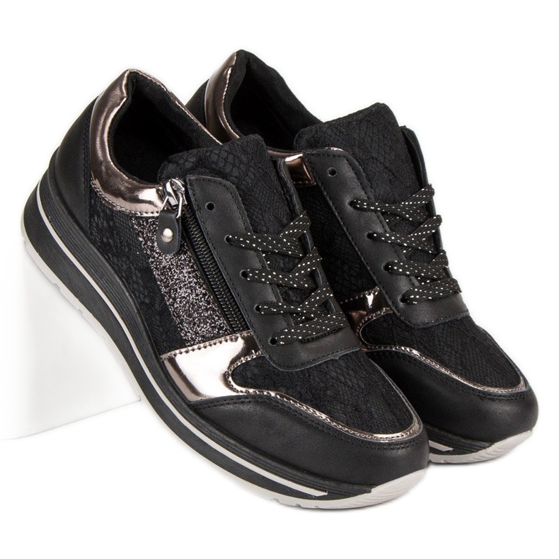 Kayla Stylové dámské tenisky černá 1 Kayla Stylové dámské tenisky černá 1