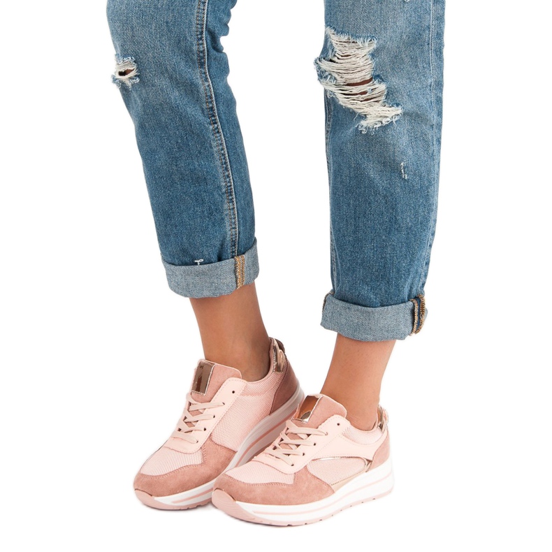 Módní sportovní obuv růžový 2