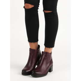 Burgundsko vinceza kotníkové boty na podpatku červené 1 Burgundsko vinceza kotníkové boty na podpatku červené 1