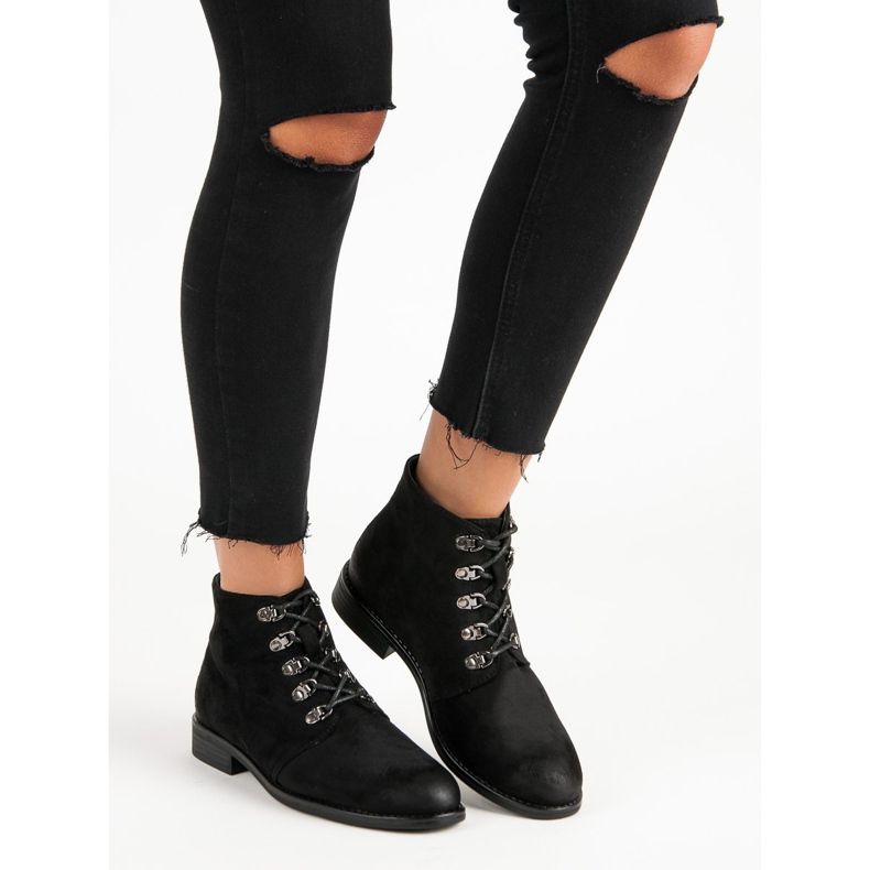 Svázané boty VINCEZA černá 2