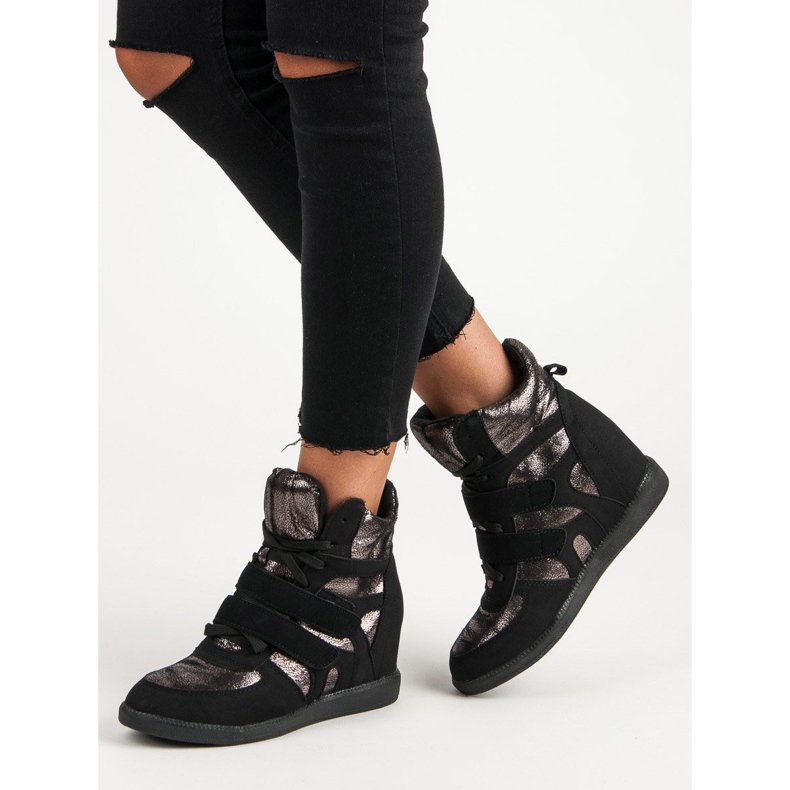 Lesklé tenisky černý 1