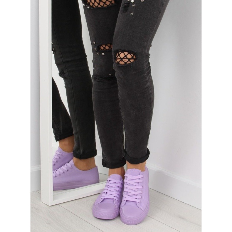 Dámské fialové jednobarevné tenisky NB176 L. PURPLE fialový 2 Dámské fialové jednobarevné tenisky NB176 L. PURPLE fialový 2