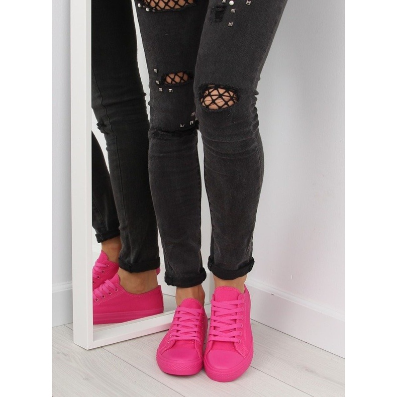 Dámské jednobarevné fuchsiové tenisky NB176 Fuxia růžový 2 Dámské jednobarevné fuchsiové tenisky NB176 Fuxia růžový 2