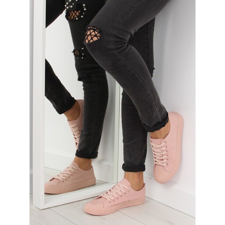 Dámské tenisky jednobarevné pudrové růžové NB176 Orangepink růžový 1