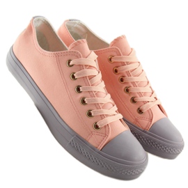Růžové a šedé dámské tenisky BL97P PINK / GREY šedá růžový 1
