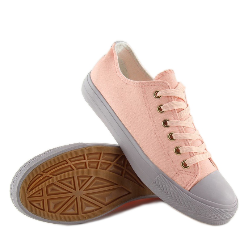 Růžové a šedé dámské tenisky BL97P PINK / GREY šedá růžový 2