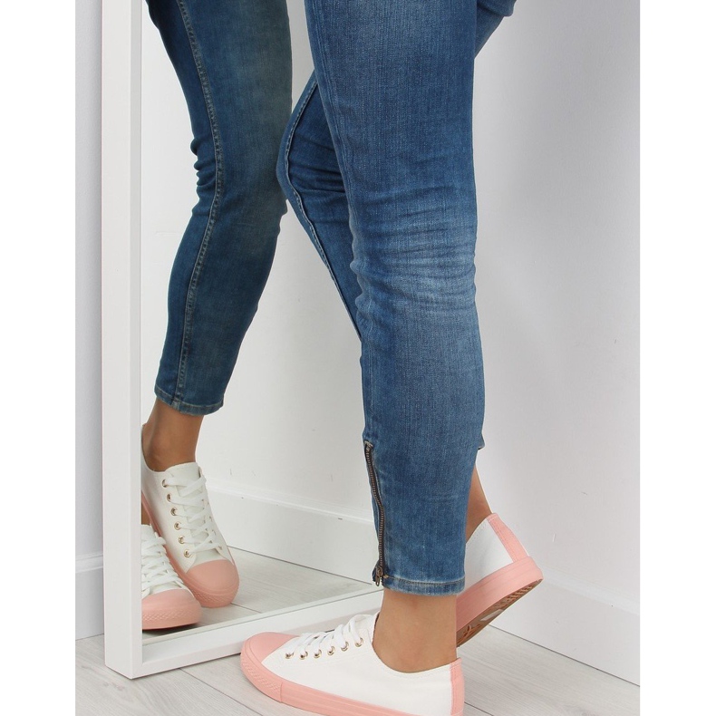 Dámské tenisky bílé a růžové BL97P BÍLÁ / RŮŽOVÁ bílý růžový 1 Dámské tenisky bílé a růžové BL97P BÍLÁ / RŮŽOVÁ bílý růžový 1