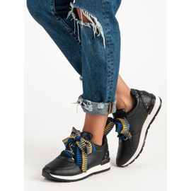 Módní vázané tenisky černá 2