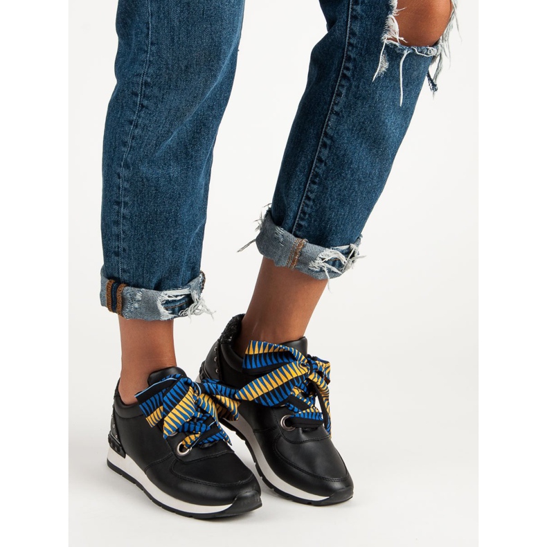 Módní vázané tenisky černá 1 Módní vázané tenisky černá 1