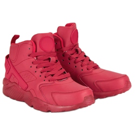 Červené boty nad kotník červený 1