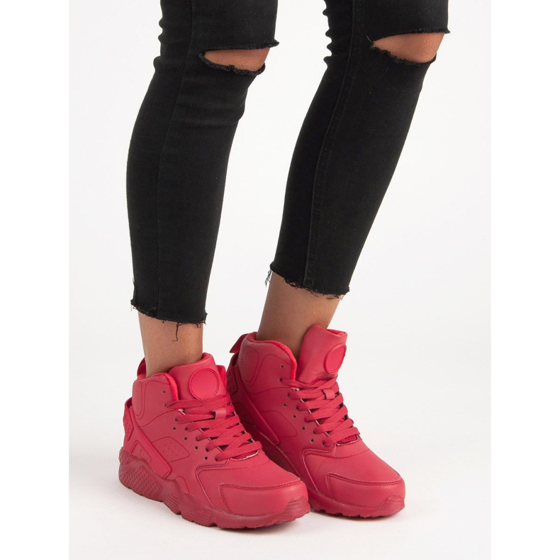 Červené boty nad kotník 2