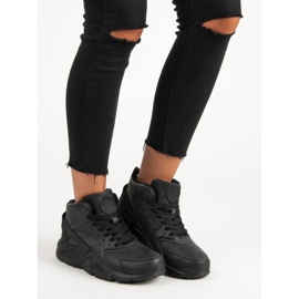 Černé kozačky nad kotník černý 2