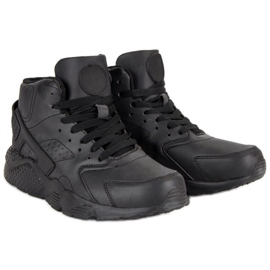 Černé kozačky nad kotník černá 1