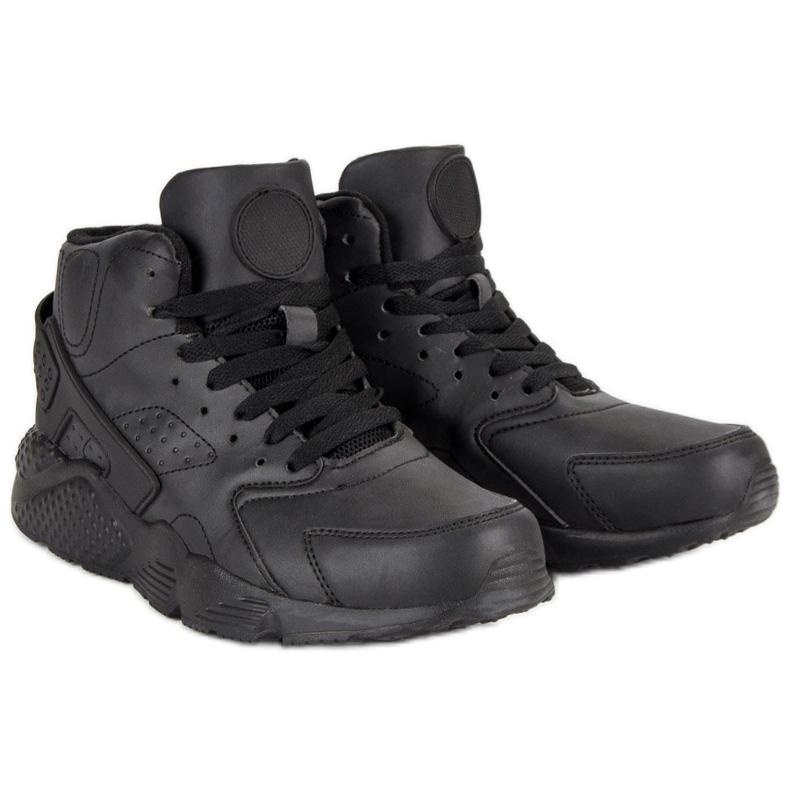 Černé kozačky nad kotník černý 1