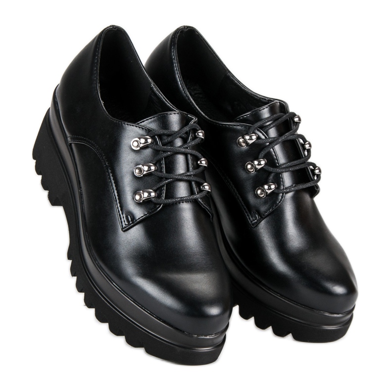 Vázané dámské boty černý 1