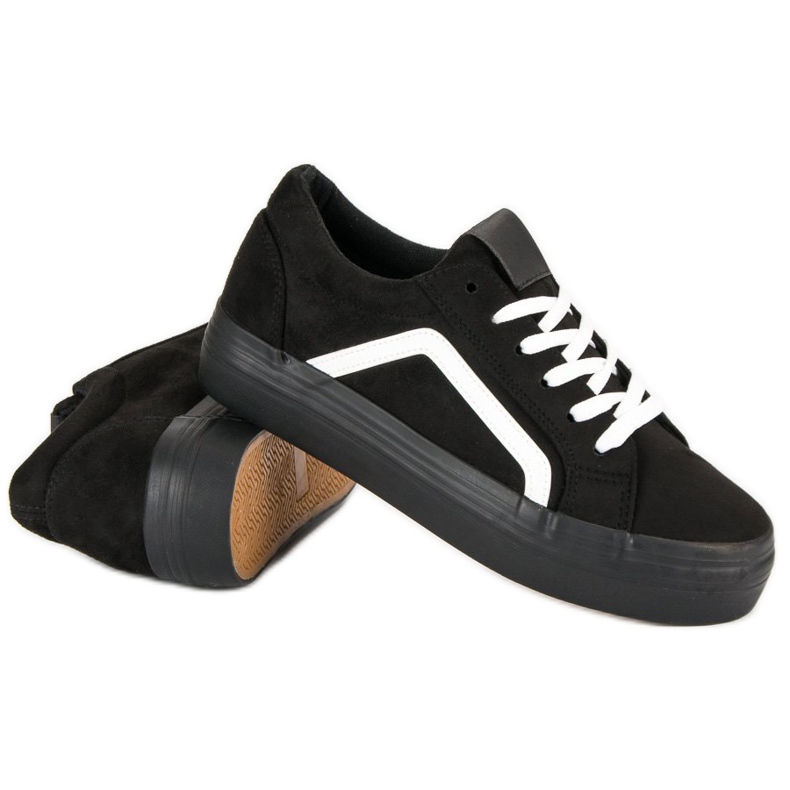 Sport Černé semišové tenisky černá 1 Sport Černé semišové tenisky černá 1