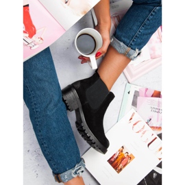 Filippo Černé kožené kotníkové boty černý 2