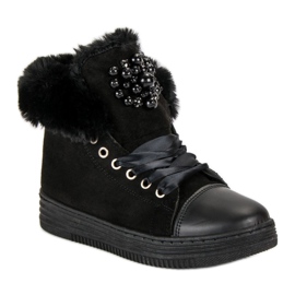 Teplé tenisky černý 1