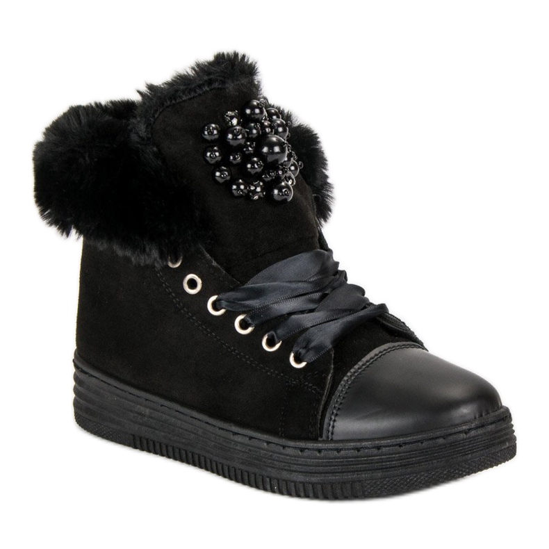 Teplé tenisky černý 1