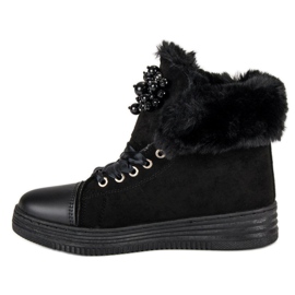 Teplé tenisky černý 2