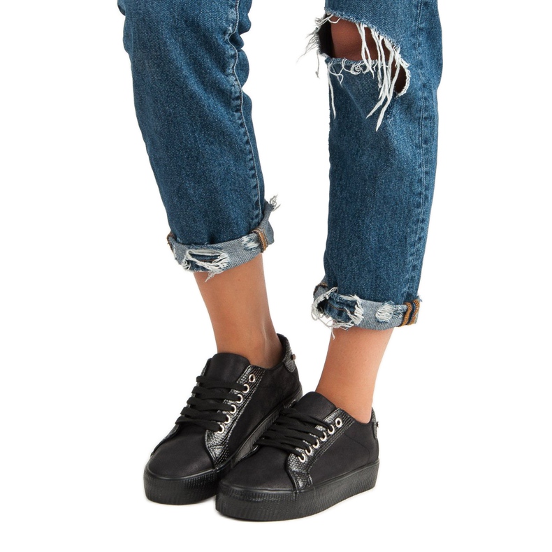 Sweet Shoes Módní sportovní obuv černá 1 Sweet Shoes Módní sportovní obuv černá 1