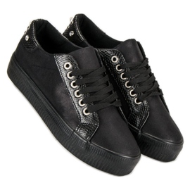 Sweet Shoes Módní sportovní obuv černá 3
