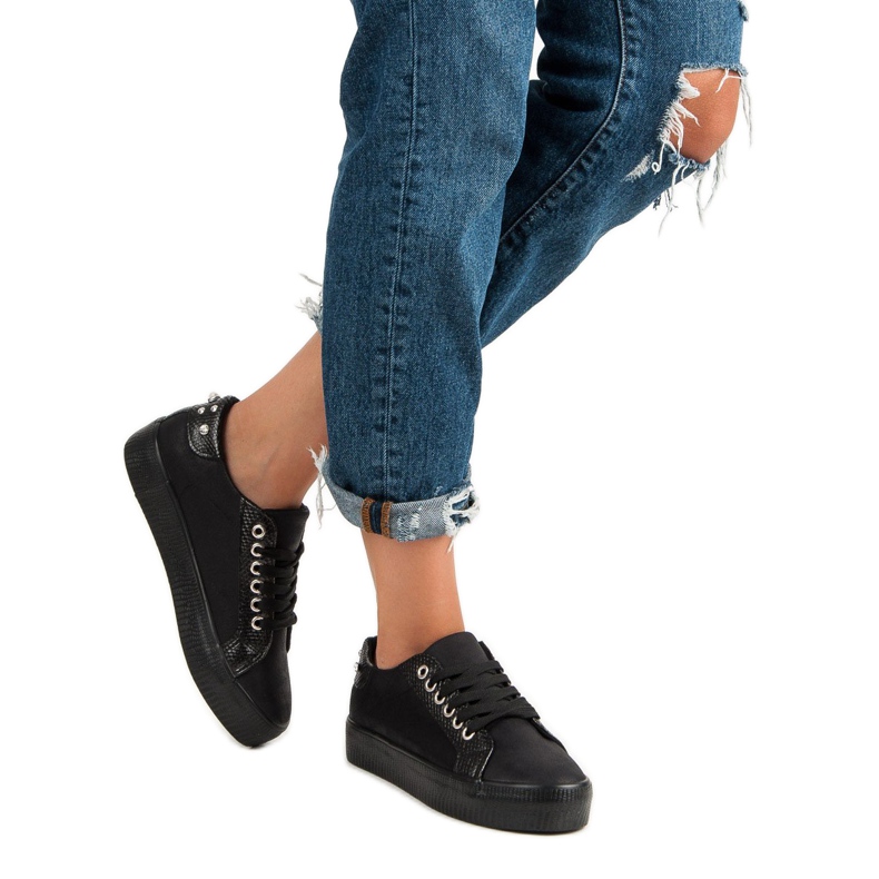 Sweet Shoes Módní sportovní obuv černá 2 Sweet Shoes Módní sportovní obuv černá 2