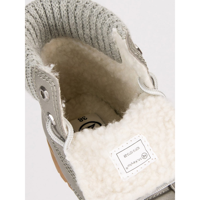 Šedé lapače s ovčí kůží MCKEYLOR šedá 1