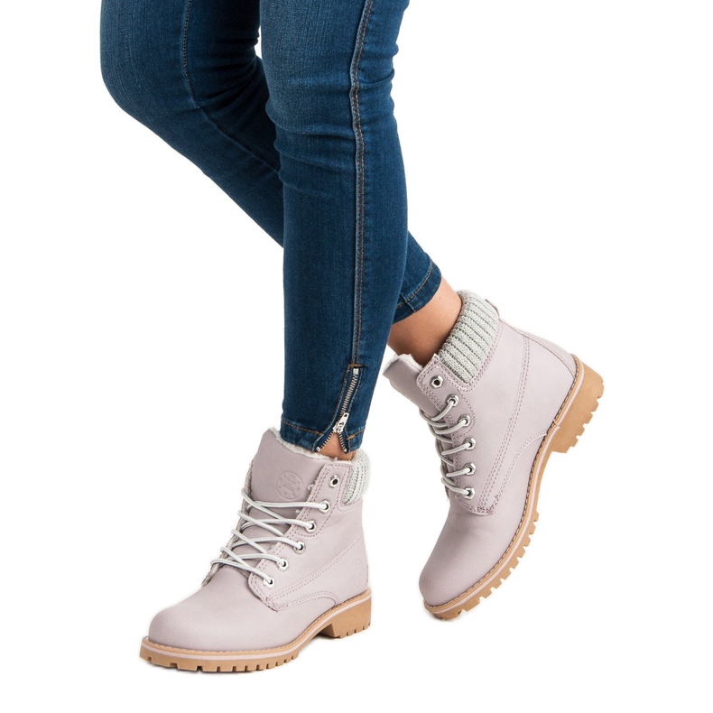 Fialové lapače s ovčí kůží MCKEYLOR fialový 2