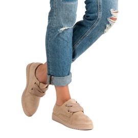 Semišové šněrovací tenisky hnědý 1