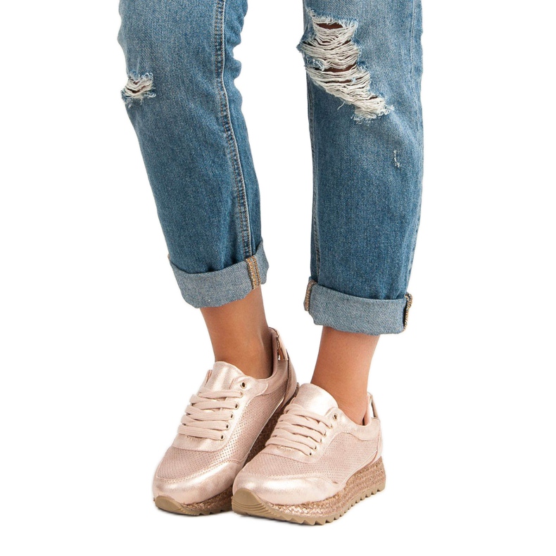 Bestelle Vázané tenisky espadrilky růžový 1