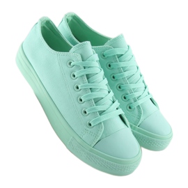 Dámské jednobarevné mátové tenisky NB176 L.GREEN zelený 1