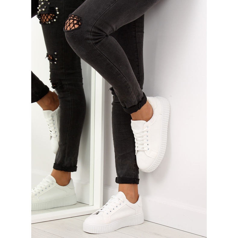 Bílé tenisky AX03 White s vysokou podrážkou bílý 1