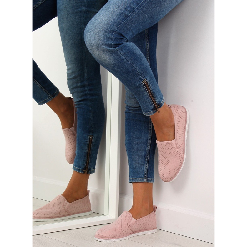 Nazouvací tenisky růžové LA08P Nude růžový 1