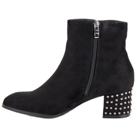 Filippo Elegantní semišové kozačky černý 1