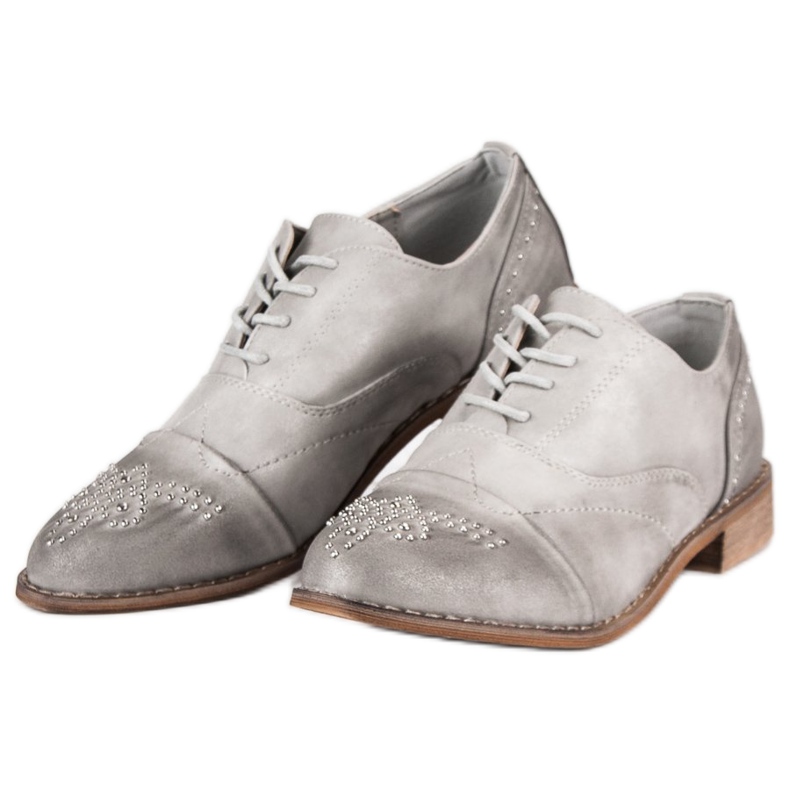 Super Me Módní šněrovací boty šedá 2