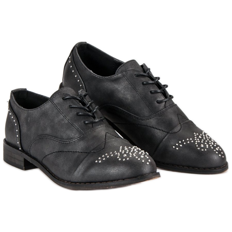 Super Me Módní vázané boty černý 2