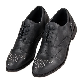 Super Me Módní vázané boty černý 1