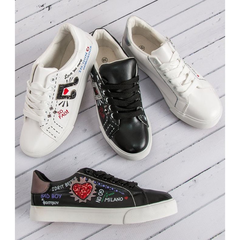 Černé tenisky s potiskem černá 1