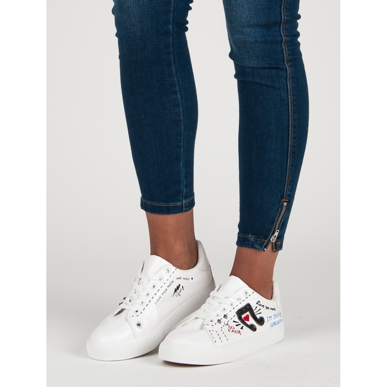 Módní dámské tenisky bílý 2